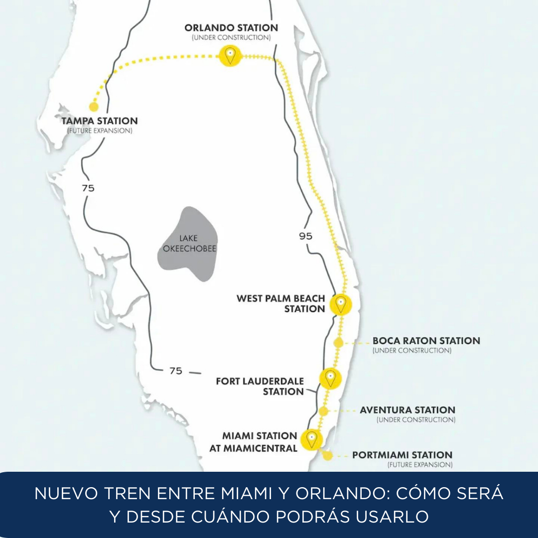 Nuevo tren entre Miami y Orlando: cómo será y desde cuándo podrás usarlo